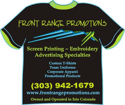 Frontrangepromo's profile picture. Screen printing, embroidery, promo items & signs. In house production = fast turn + attention to detail. We beat the competition in $ but also quality/service.