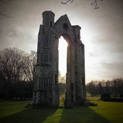 Walsingham Abbey, ruins of medieval Priory. Pilgrim place. Regency landscape garden. Part of the Walsingham Estate.