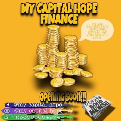 MY CAPITAL HOPE is opening soon... follow us now!!!. We are bringing happiness back to the market.. Visit us @ https://t.co/piNmv6gQMv