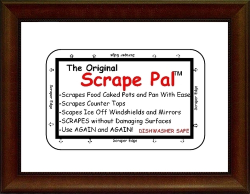 ScrapePal's profile picture. Don't Waste a Credit Card on Kitchen Yuck or Windshield Ice! Get a ScapePal instead! Scrapes Pots, Pans, Counters, and Windshields Without Damage!