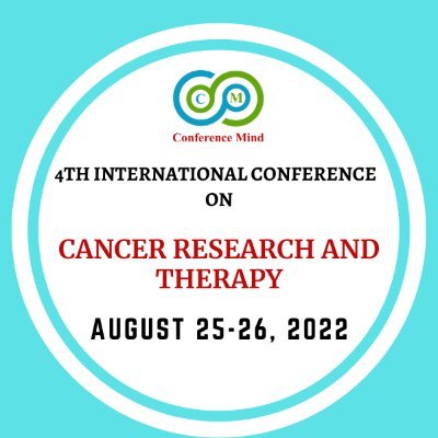 4th International Conference On Cancer Research And Therapy going to be held during August 25-26, 2022.