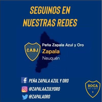 Peña Oficial de BOCA EN ZAPALA
Xeneize desde la cuna 💙💛💙
BOCA sos mi pasión
Instagram: @zapalaazulyoro

Facebook: https://t.co/6a1fI6PHe1