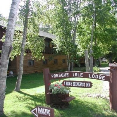 Built in 1920, the Presque Isle Lodge is a National Registered historical landmark. It operates May-September. Located on Grand Lake in Presque Isle, Michigan.