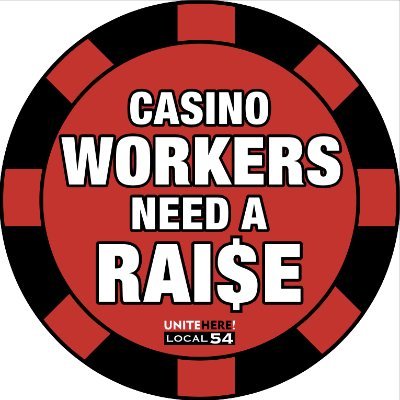 UNITE HERE Local 54 is the largest casino workers union in Atlantic City. 10k workers strong 💪 #CasinoWorkersNeedARaise