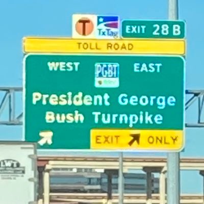 Turnpike named after the GOAT (psa- this is not an official account for the actual President George Bush Turnpike)