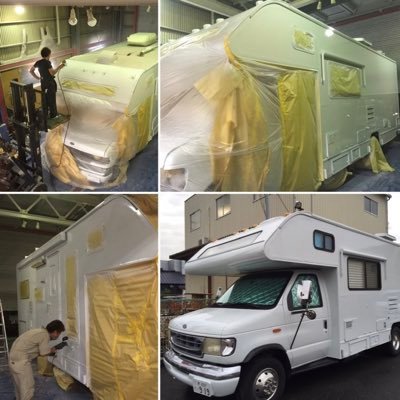 tel09042992735 大阪府和泉市にある、日本初？ アメリカンRV、キャンピングカー、モーターホーム、トレーラー、全塗装専門店です。最新のグラフィックであなたのキャンピングカーを新車の様に蘇らせます。 「お断りしません出来るまで」南大阪最大の塗装ブースで、 長さ20m、高さ10m、幅8m 迄対応できます。