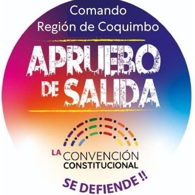 Cuenta del Comando por el Apruebo de la Región de Coquimbo.
Apoyamos la #CC y en el Plebiscito del 4 de Septiembre votaremos #AprueboNuevaConstitucion .