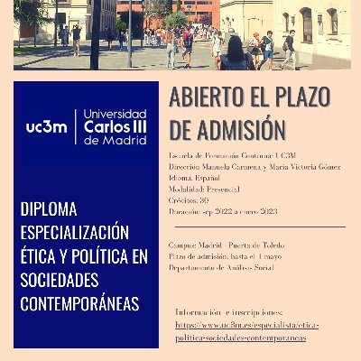 DIPLOMA EN ÉTICA Y POLÍTICA EN LAS SOCIEDADES CONTEMPORANEAS