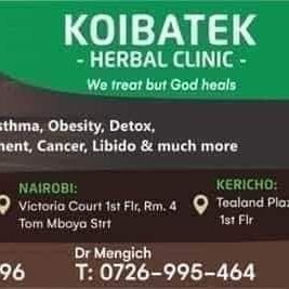 I am a practicing herbal doctor with over 20years of experience.I founded koibatek herbal clinic from humble grounds