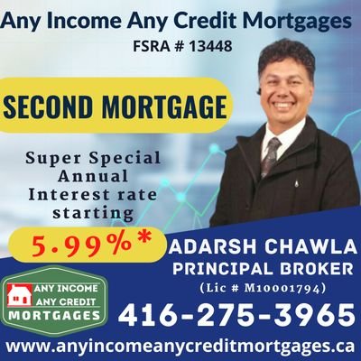 416-275-3965
Adarsh Chawla
Principal Broker ( FSCO Lic# M 10001794)
Any Income Any Credit Mortgages ( Lic #13448)
https://t.co/QdBMh3iqJ7