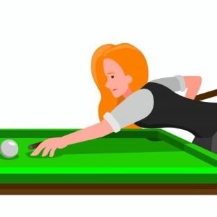 Aquí se viene a hablar de snooker. Tuits en castellano y en inglés. Women power.