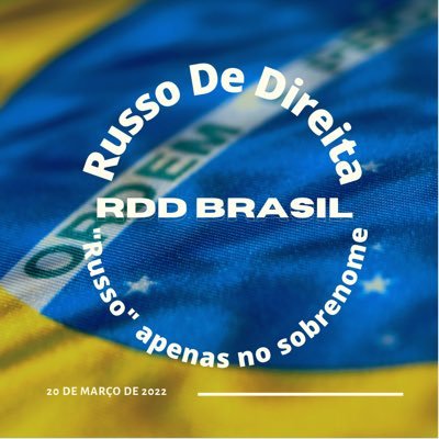 RDD BRASIL 🚨Assuntos políticos conservadores 🗒Conteúdos diárias ➡️Apoio voluntario pela verdade OBS: “RUSSO” apenas no sobrenome.