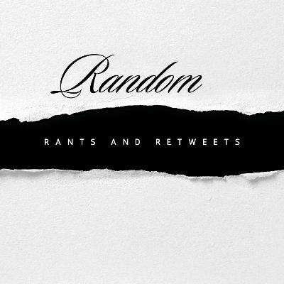 randomrantretwt's profile picture. Random Rants and Retweets about Political & Social issues.
Retweets and Likes may/not indicate endorsement. ☆