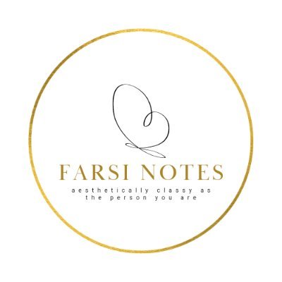 Farsi Notes sells stationery supplies: notebooks, papers, and pens.