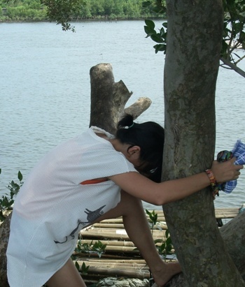 She talks to trees.