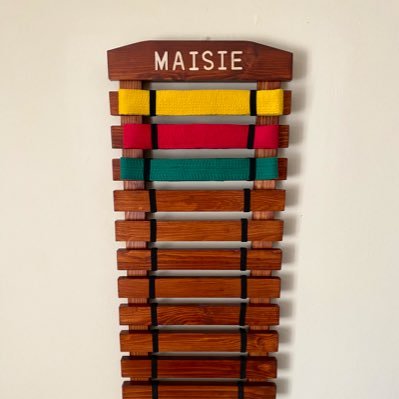 Homemade, customisable martial art belt displays