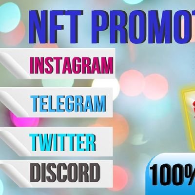 I'm a professional freelancer specially regarding social media marketing and promotions
#nftpromotion #cryptopromotion