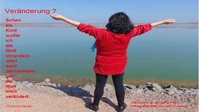 tinekayser8866's profile picture. Will Weltfrieden von Kindesbeinen an! Hoffe auf Vernunft.
Bin für Gerechtigkeit, gegen Armut, Not, Misswirtschaft, Dünkel. 
Autorin Lyrik/Prosa. Schräger Humor.