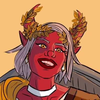 t_fling's profile picture. A fashion zine of all tieflings? Sign me up! The odd and be-horned brainchild of @RvingNaturalist, @iamdanlocke, and @Ellen_Dalina