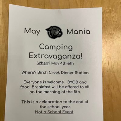 May Mania Camping Extravaganza 
May 4th-6th 2022