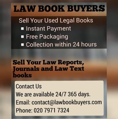Sell Your Law Reports, Journals and Law Text Books. Instant Payment, Free Packaging and Collections.