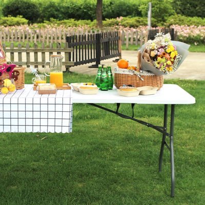 Factory which is specialized in producing plastic folding tables and chairs.