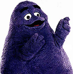 Grimace is pointing at something :)