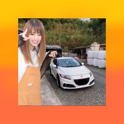 CR-Z ZF2 〖26〗車も人もむちむちぼでぃ🐷ビタミンカラー。オレンジバッチとアイライン⚠えふしび様🏁