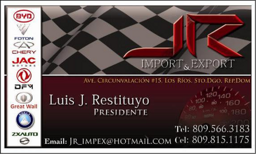 JRImportExport's profile picture. Lideres en Venta de Piezas y Accesorios para Vehículos de Fabricación China.