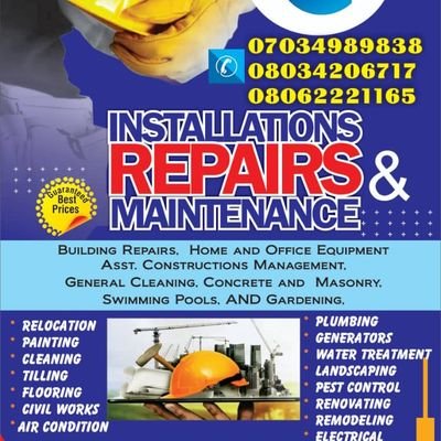 A facility company specialises in plumbing, electrical, air-conditioning, remodeling, renovation, cleaning , generator etc both maintenance and installation
