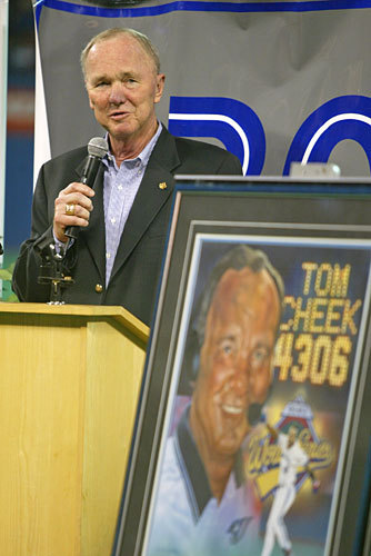 VoteTomCheek's profile picture. Tom Cheek was the voice of the Blue Jays, baseball and summer in Canada for 28 years. Please help get Tom to Cooperstown!  This account run by Mike Wilner.