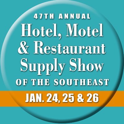 Hotel, Motel & Restaurant Supply Show of the Southeast. Top marketplace for 1000s of Southeastern hospitality industry buyers- January 24, 25 & 26, 2023