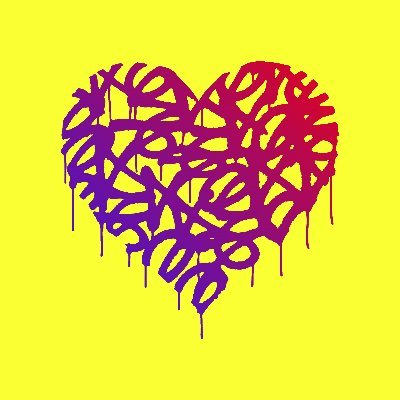 A Collection of 527 graffiti style Hearts created by artist @0xManciniX