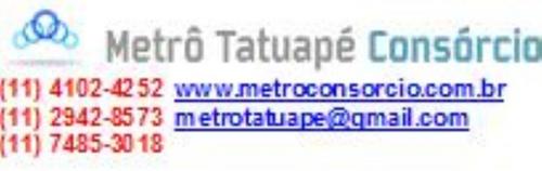 ConsorciosMetro's profile picture. Compramos e vendemos consórcios em qualquer local do Brasil ou Exterior. Pagamos à vista.

11 4102-4252  11 4102-1412