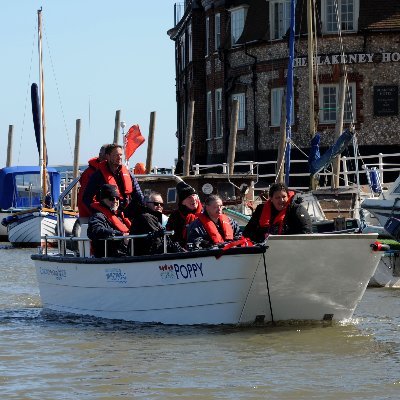 'Poppy' The North Norfolk Wheelyboat. A specially designed ferry boat enabling access to Blakeney Harbour for the disabled.

DM for more information or to book.