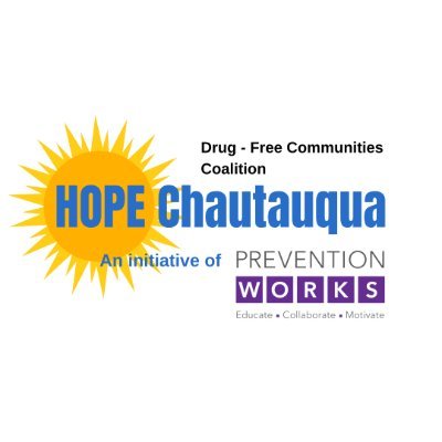 The HOPE Chautauqua Coalition envisions a healthy, drug-free community where all residents have an equitable opportunity to reach their full potential. ☀️