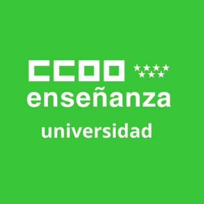 CCOO Universidades Madrileñas Equipo de Universidad de la FEM de CCOO. PAS, PDI y Estudiantes. Somos much@s pero faltas tú. Afíliate en https://t.co/P3OzWKmFe8