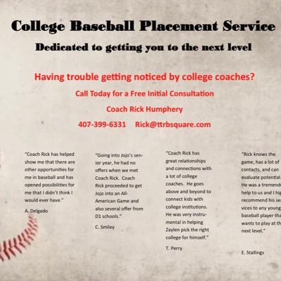 407-399-6331 KAPSI 👌🏾♦️Are  you having trouble being seen by college baseball coaches contact us today! FREE CONSULTATION!