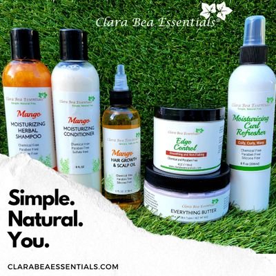 Natural Hair and Skin products for the entire family. #ClaraBea #CleanBeauty #Haircare #Skincare