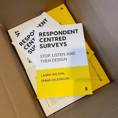 This is the account for the book, “Respondent Centred Surveys: Stop, Listen and then Design”. Sharing its insights and quotes from the authors. #teamRCD