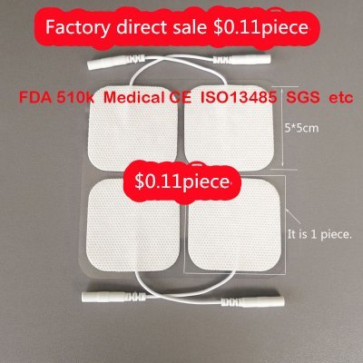 US FDA510k,CE 5*5cm tens electrode pads Factory direct sale $0.11piece