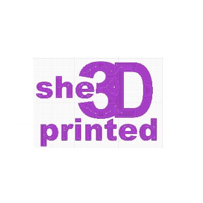 She 3D printed