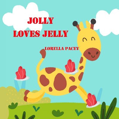 Jolly Loves Jelly is the debut picture book from 11 yr old author Lorella Pacey, about a young giraffe called Jolly who discovers he loves the red wobbly stuff.