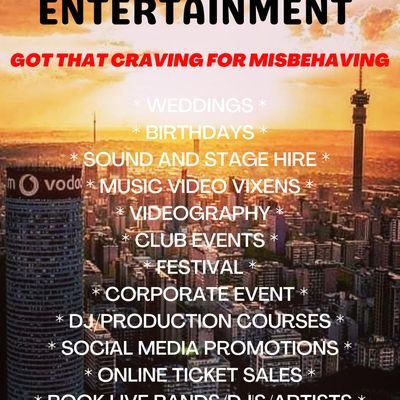 PARTY ENTERTAINMENT SERVICE: BOOK DJ'S & LIVE BANDS | VIDEOGRAPHY | SOCIAL MEDIA PROMOTIONS| SOUND & STAGE HIRE..etc
EMAIL: eazygentertainment@gmail.com