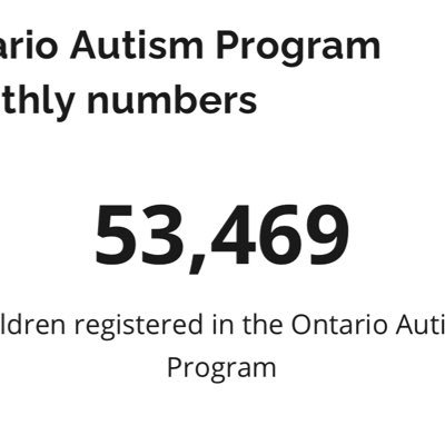 Waitlist of Autistic Children & Youth waiting for Core Services through the Ontario Autism Program: 53,469 names long. #onpoli