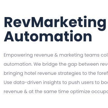 Take your existing hotel website + booking engine performance to brand new heights with #revmarketing #automation