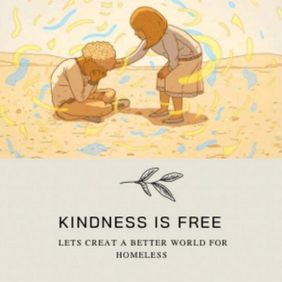 Kindness is free is a ngo where we are providing shelter, food, medical care and their lost love.! Together let’s create a better world for homeless