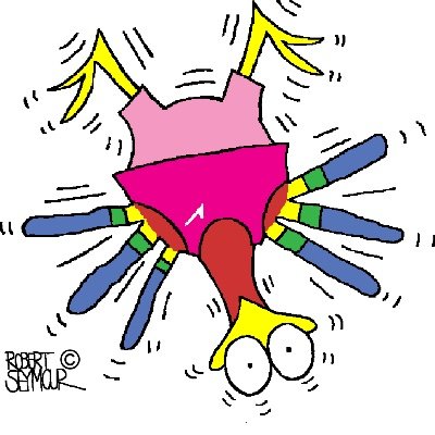 Funny parrot cartoons by cartoonist Robert Seymour