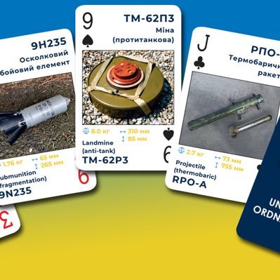 Explosive hazard awareness training cards, keeping civilians safe in current and former conflict zones