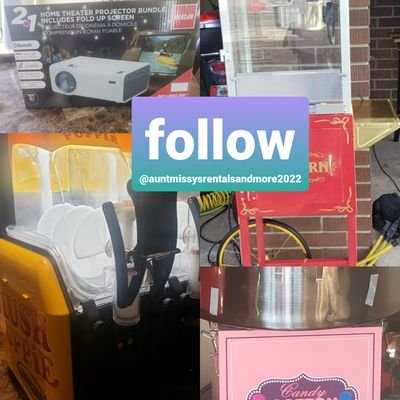 Perfect for any Party, Event or Movie Night & More!

Popcorn machine rental $70 - 25 servings  comes with bags/kernels 

Cotton Candy machine  rental $70 - 25 s